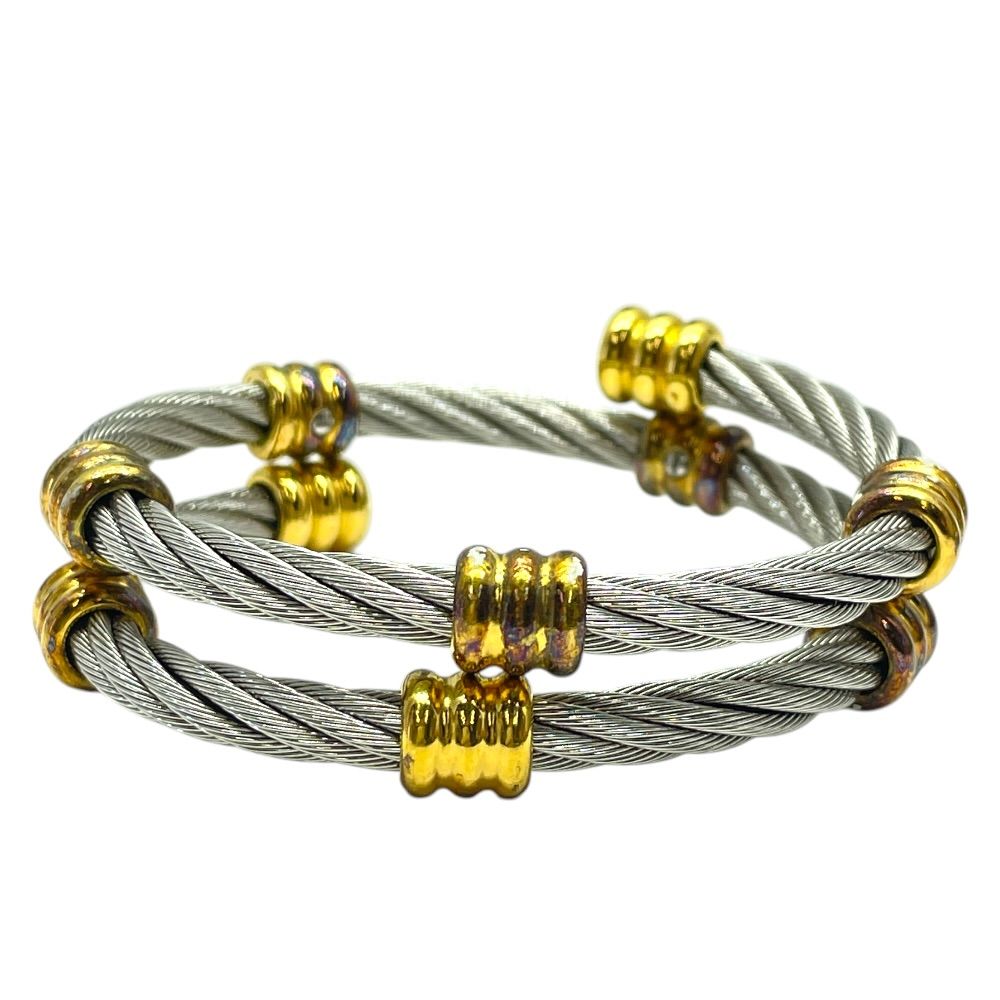 PHILIPPE CHARRIOL ワイヤーブレスレット 極美品☆希少】フィリップ 