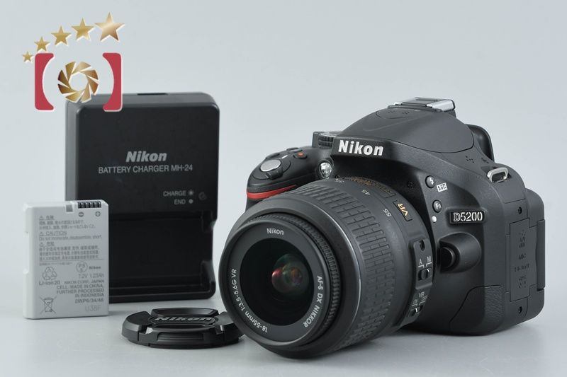 中古】Nikon ニコン D5200 18-55 VR レンズキット ブラック シャッター 