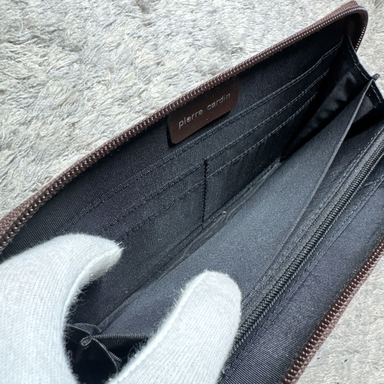 美品】Pierre Cardin ピエールカルダン 長財布 総柄 レザー - メルカリ