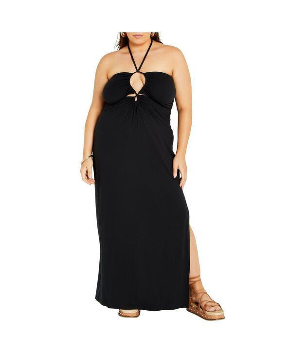シティーシック レディース トップス ワンピース マキシ CITY CHIC Womens Miley Maxi Dress Black ブラック