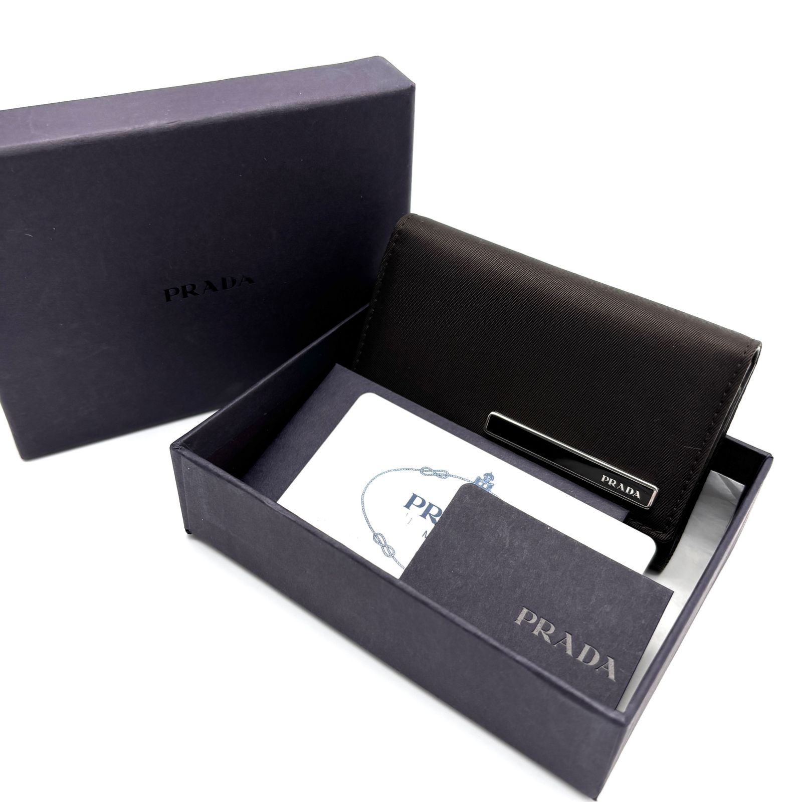 【未使用品級】PRADA キーケース　6連　ナイロン　三角ロゴ　1M0222 黒 未使用品級】PRADA キーケース 6連 ナイロン 三角ロゴ 1M0222 黒