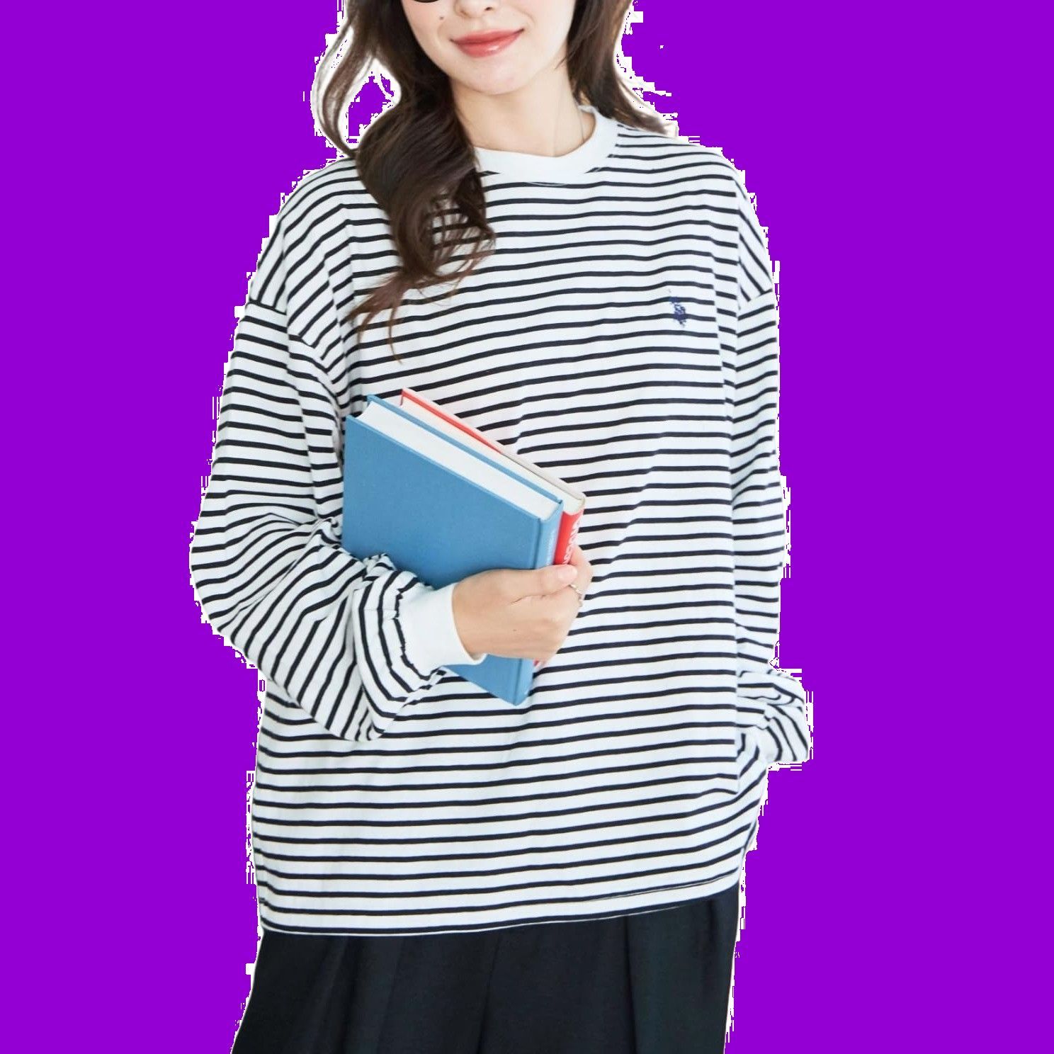U.S. POLO ASSN. Tシャツ ロンT レディース 長袖Tシャツ 服 長袖 別注 ワンポイント 無地 トップス ストリート シンプル ギフト プレゼント [ウィゴー] 春服 夏服 春 夏 秋 冬 レディース