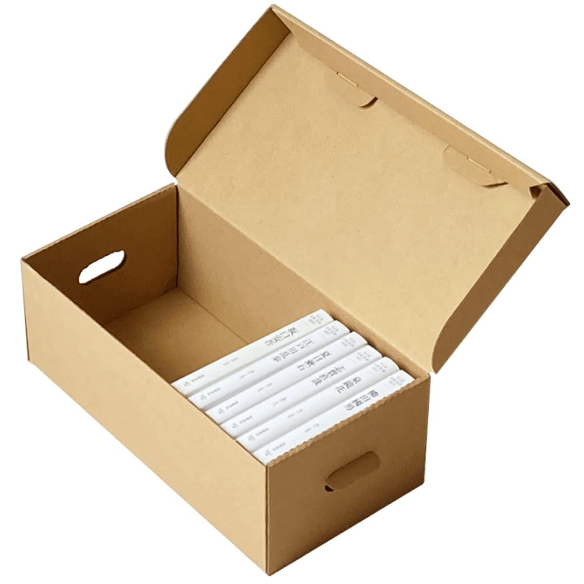 新品 アースダンボール 段ボール 収納ケース 文庫本用 10枚 書籍 保管 ボックス 箱 ID0290