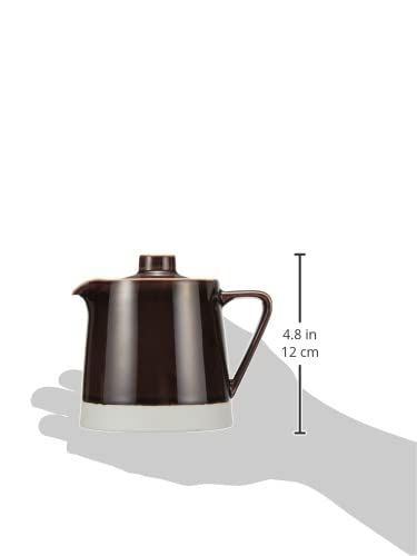 新品 波佐見焼 「 essence エッセンス 」 ティーポット ステンレス茶こし セット 500ml 茶色 無地 飴釉 おしゃれ 急須 日本製 紅茶 ポット 磁器 19586
