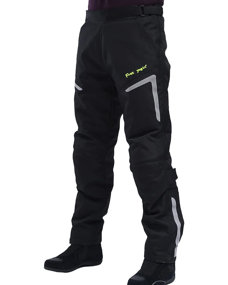 新品 [TASOGARA] バイクパンツ ライダーパンツ メンズ 冬用 レーシングパンツ ライナー付き プロテクター付き 防水 防寒 防風 通気 オールシーズン (JP アルファベット M)