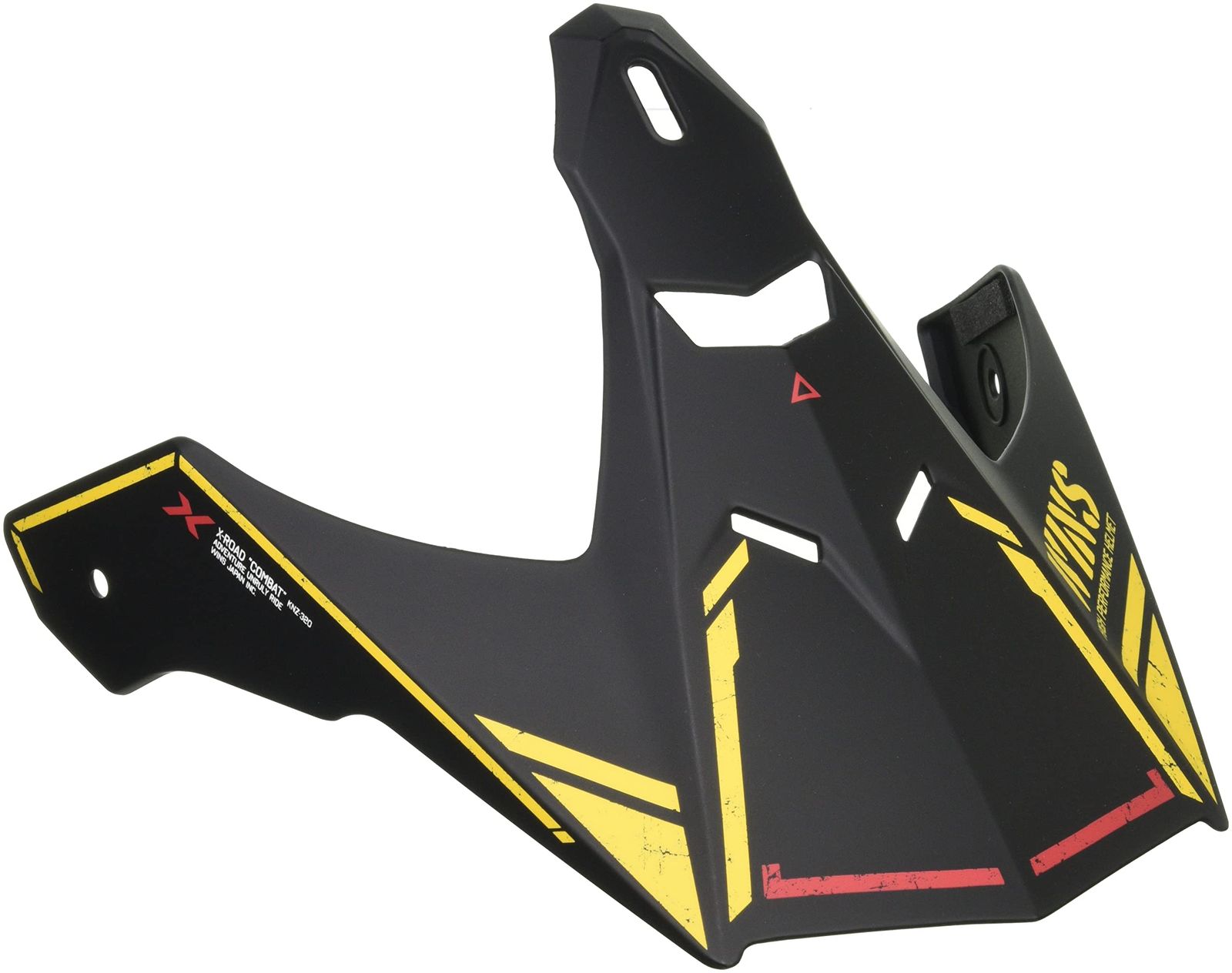 新品 [ウインズジャパン] WINS X-ROAD バイザーピーク バイク用 マットブラック/イエローレッド