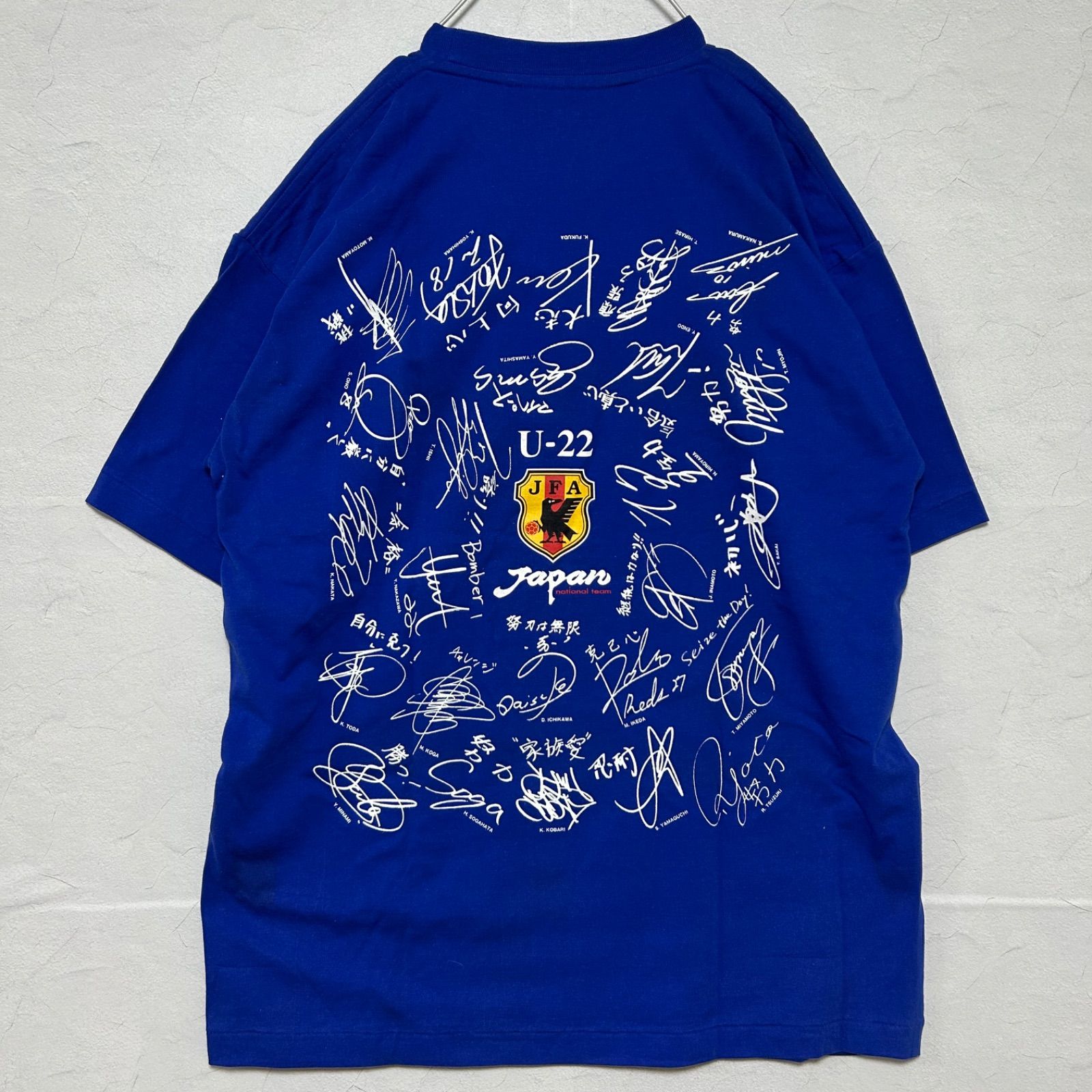 1996年JFA サッカー日本代表 Tシャツ 選手メッセージサイン入り F