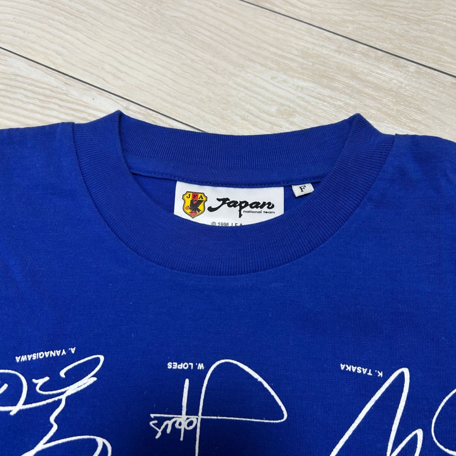 1996年JFA サッカー日本代表 Tシャツ 選手メッセージサイン入り F