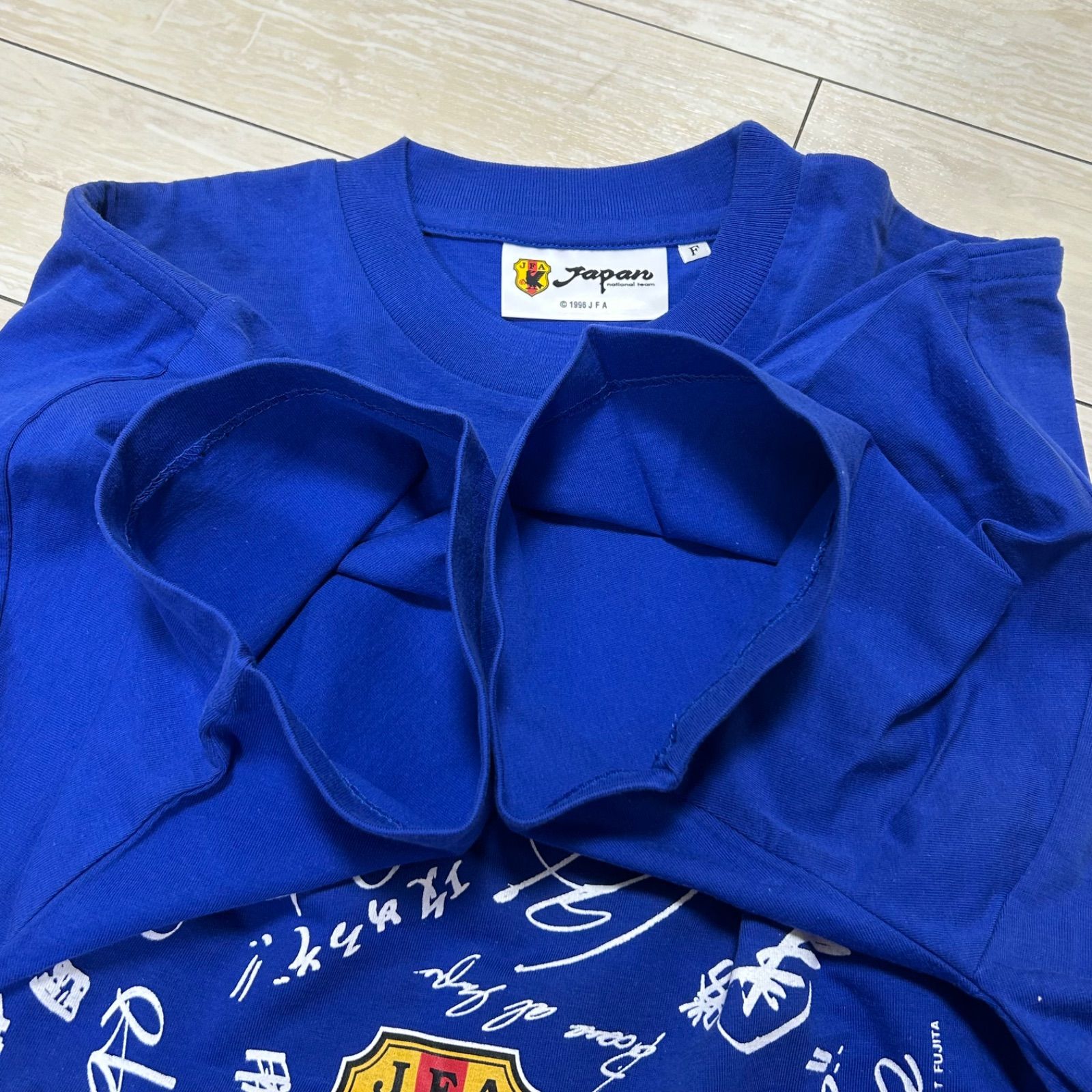 1996年JFA サッカー日本代表 Tシャツ 選手メッセージサイン入り F