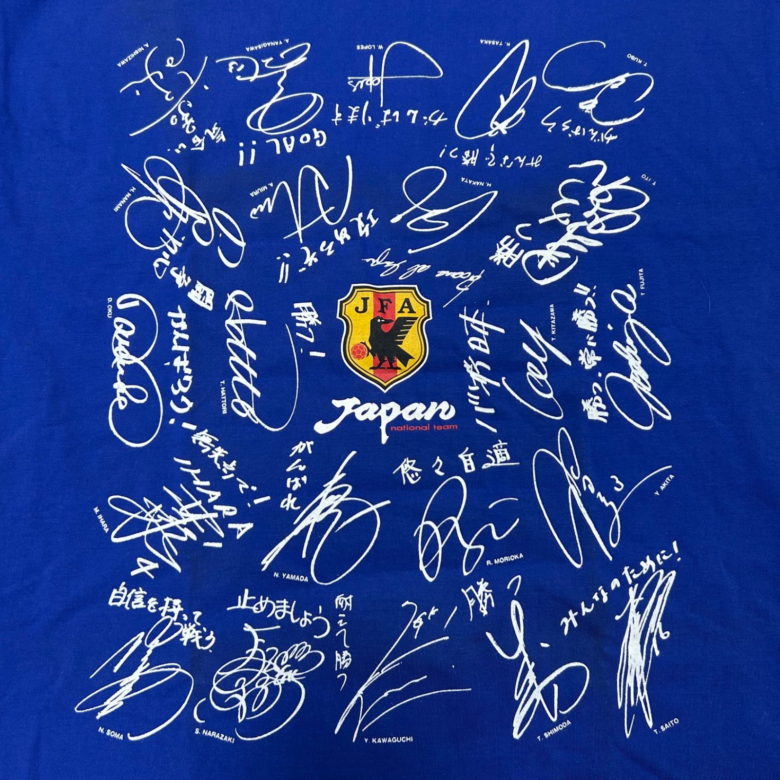1996年JFA サッカー日本代表 Tシャツ 選手メッセージサイン入り F