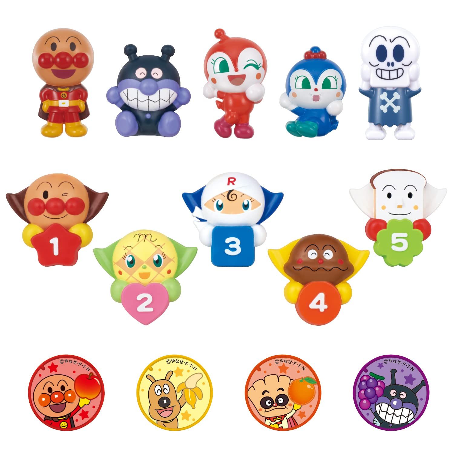 新品 おへやでもおふろでも！ピタッとくっつく♪アンパンマンとなかまたち知育セット 対象年齢 3才以上