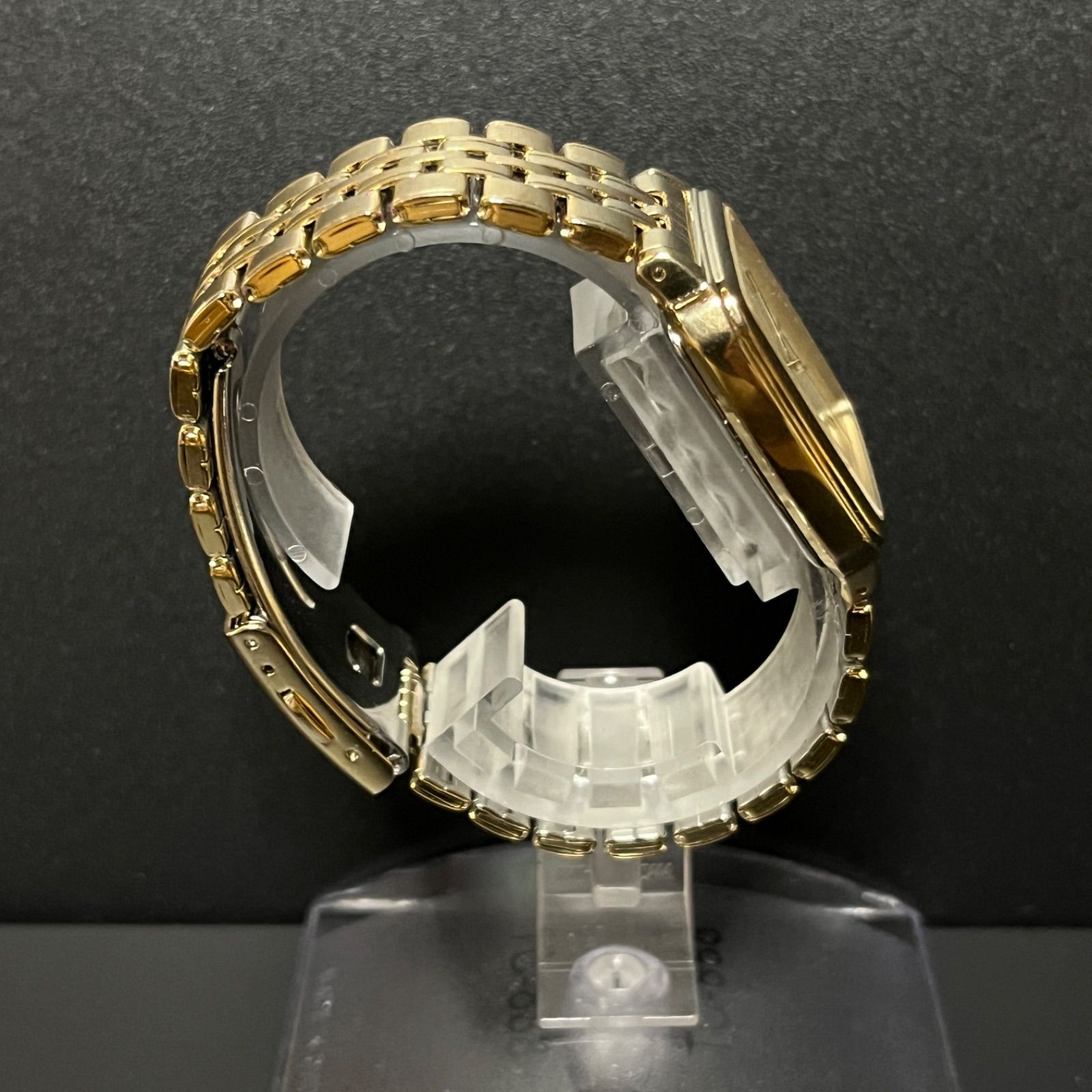 稼働品】 SEIKO SPIRIT ゴールド スクエア クォーツ セイコー 7N01 
