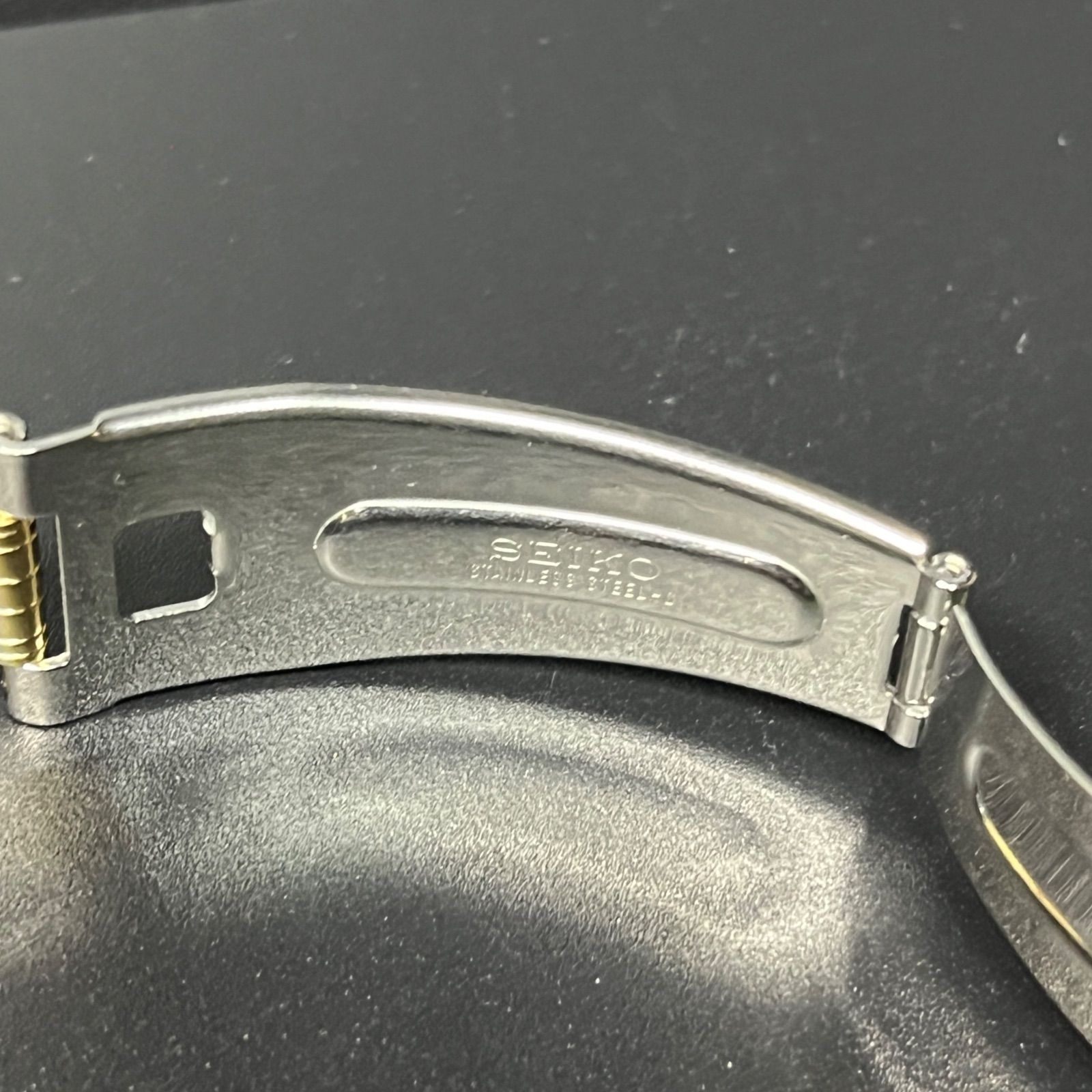 稼働品】 SEIKO SPIRIT ゴールド スクエア クォーツ セイコー 7N01 