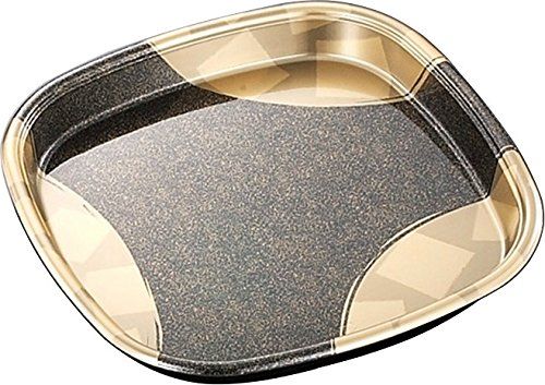 新品 中央化学 日本製 使い捨て寿司桶 DX角桶 50 金砂目-BK 身 10枚入サイズ:約36.1×36.1×3.8cm