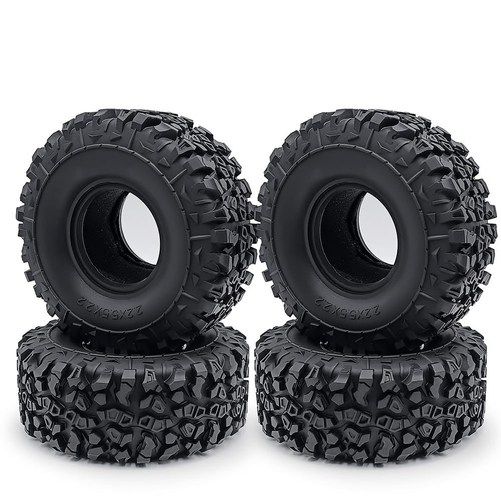 Brand new 4 pcs RC tire crawler 2.2 inch wheel 140mm rc radio transmitter set is perfect for SCX10TRX4 TRX6 1 10RC climbing crawler