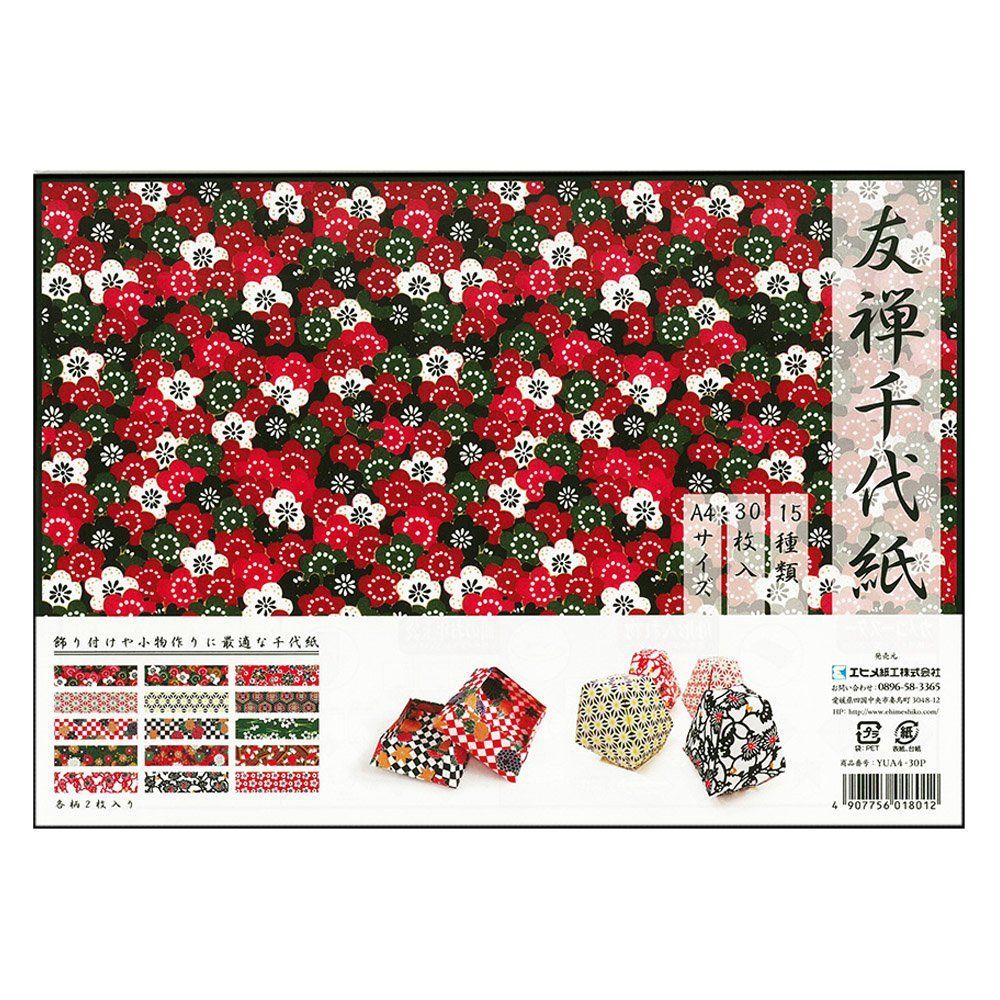 【新着商品】YUA4-30P 30枚 A4サイズ 友禅千代紙 エヒメ紙工