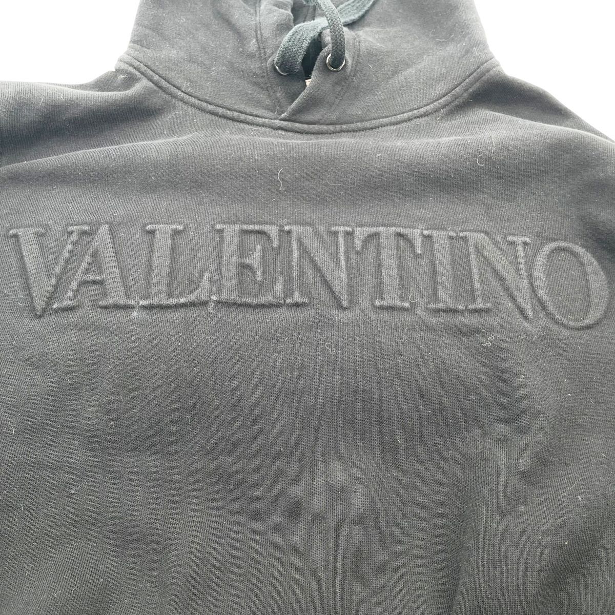 中古】VALENTINO ヴァレンティノ プルオーバーパーカー ブラック 