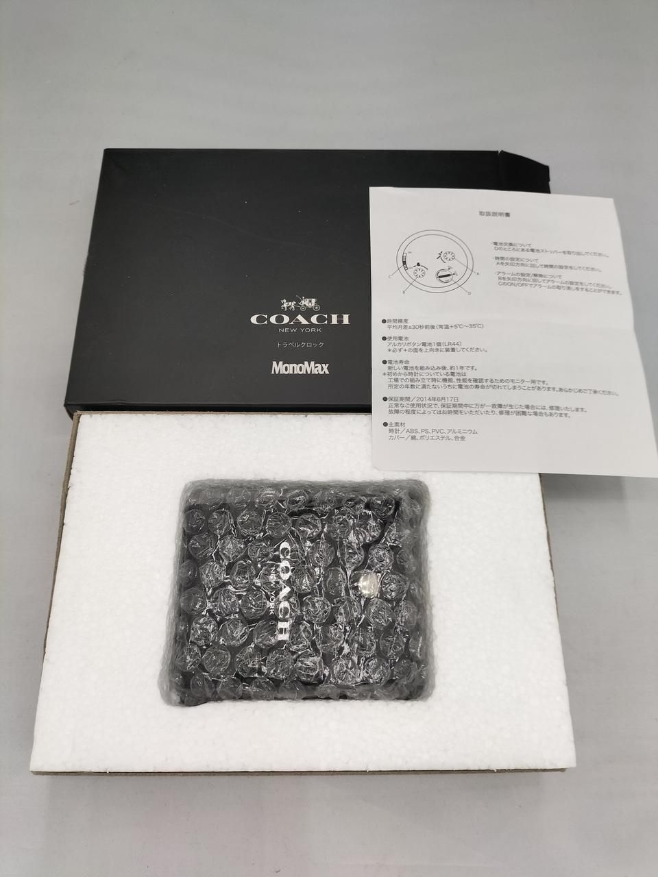 旅行用品 新品！ COACH トラベルクロック