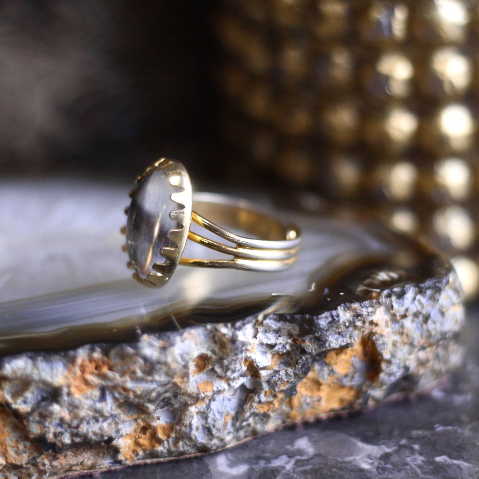 USA VINTAGE COLOR STONE DESIGN RING/アメリカ古着カラーストーン 