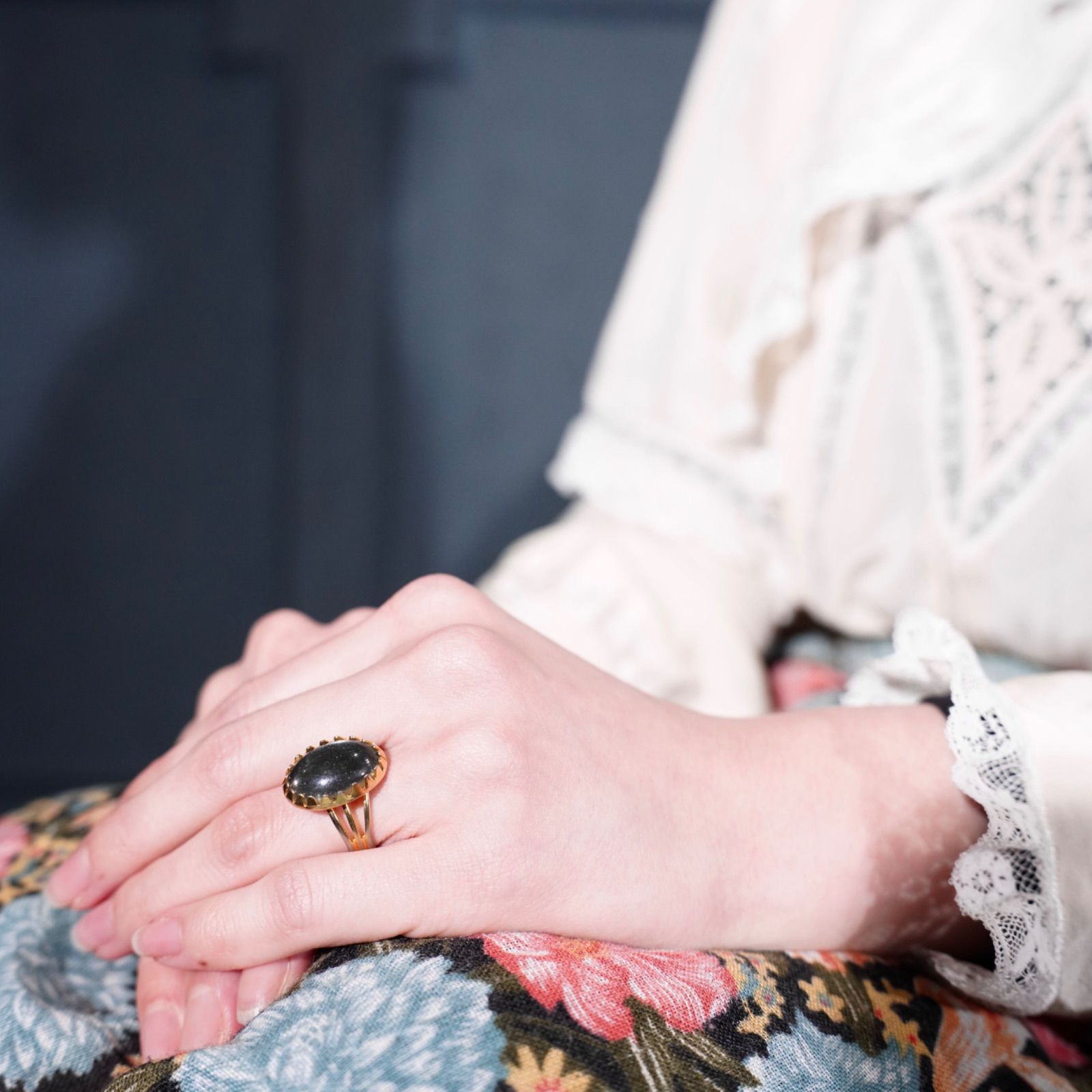 USA VINTAGE COLOR STONE DESIGN RING/アメリカ古着カラーストーン 