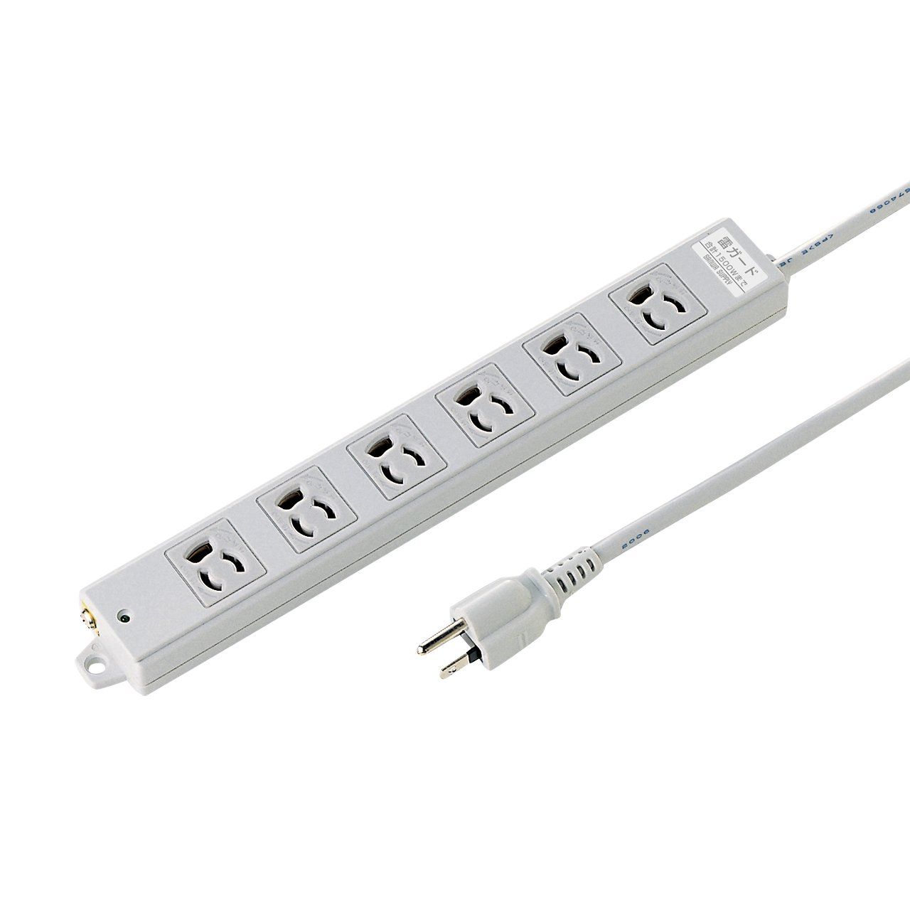 新品 サンワサプライ TAP-K6SP-3 工事物件雷ガードタップ 抜け止めコンセント 3P 6個口