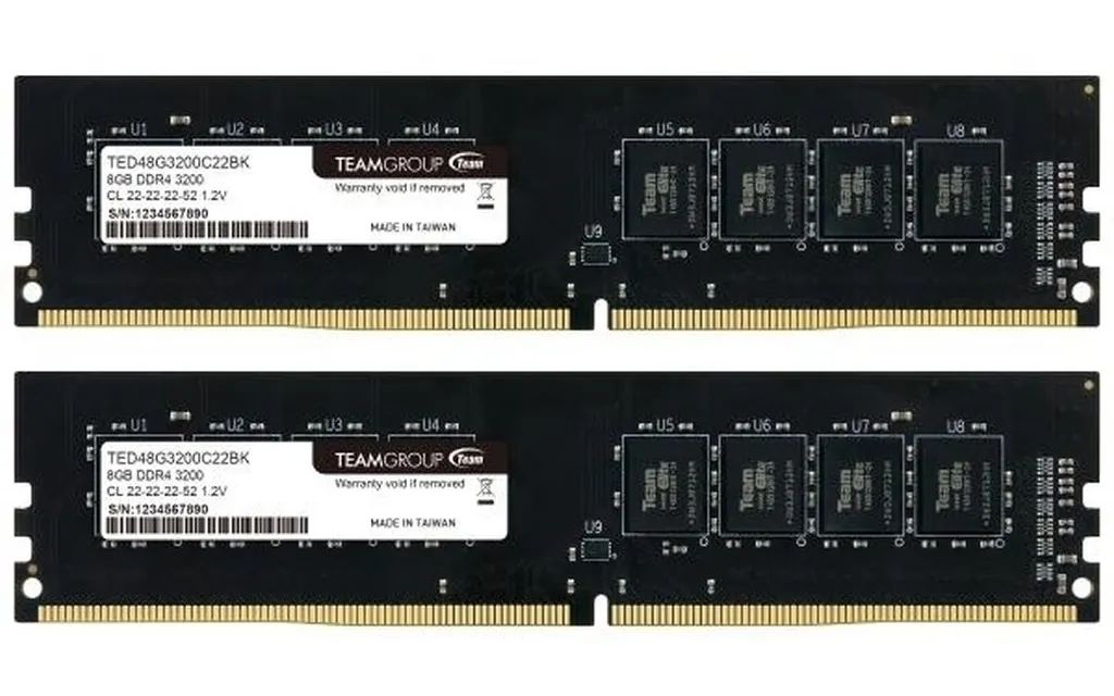 【中古】メモリ TEAMGROUP TED48G3200C22BK ２枚セット ELITE DDR4 LAPTOP MEMORY 8GB(1x8GB) 3200MHz CL22 | TEAMGROUP