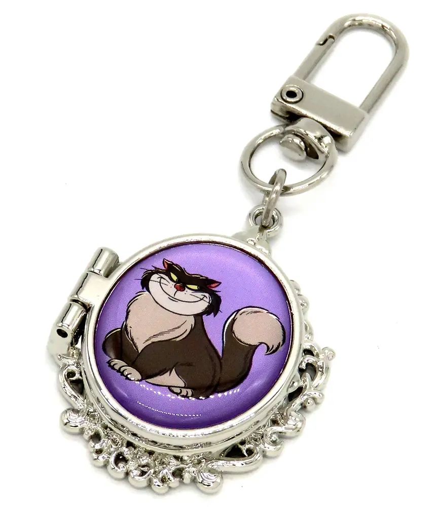 中古】キーホルダー ルシファー(背景：パープル) 「ディズニー