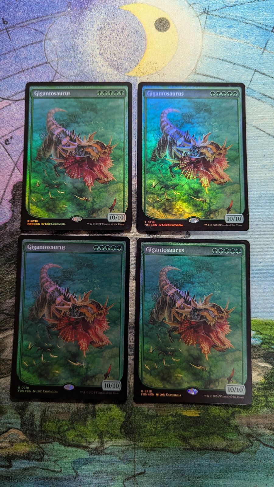 春のコレクション mtg テキストレス FOIL 4枚セット ギガントサウルス
