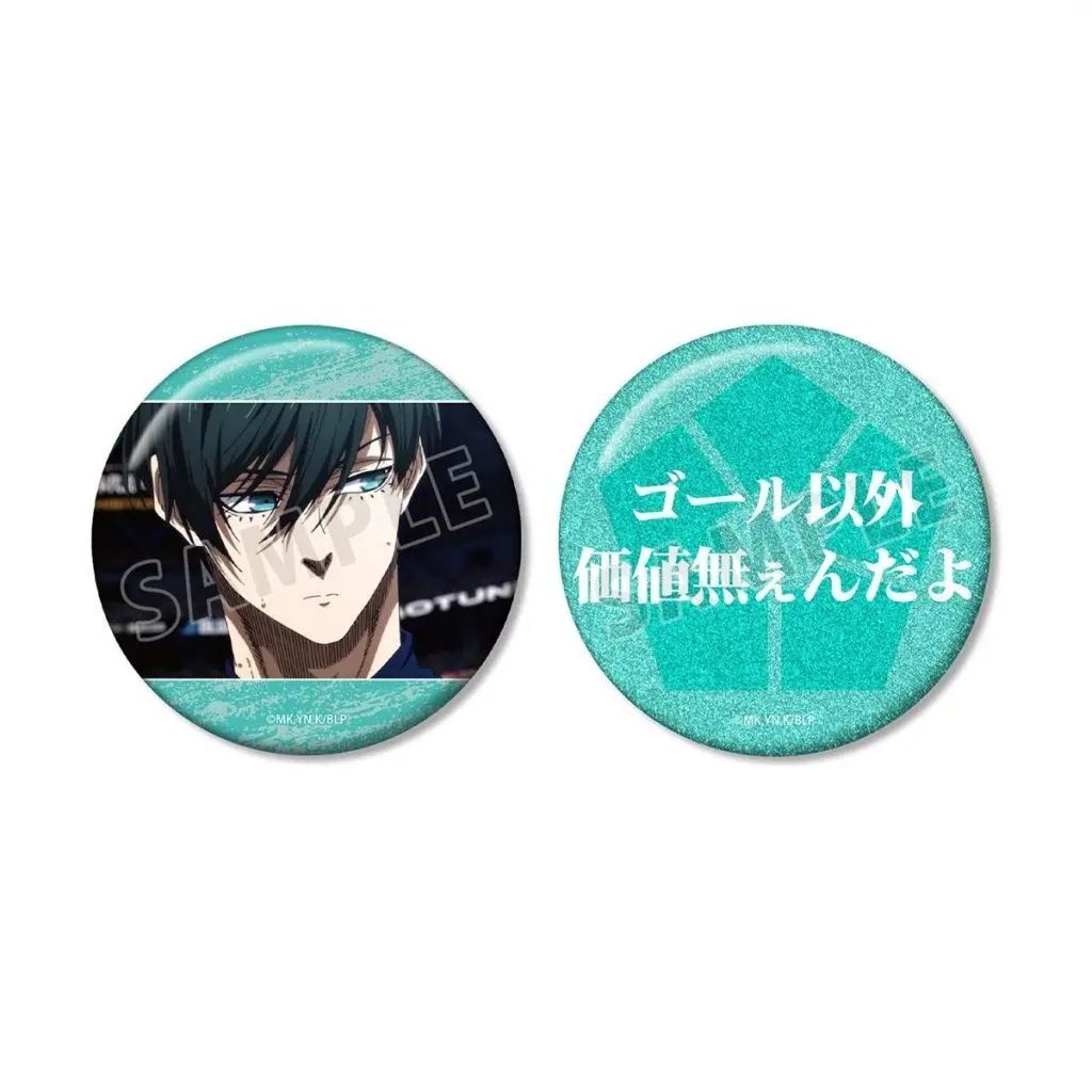 中古】バッジ・ビンズ 糸師凛 75mm缶バッジ2個セット ver.A 「ブルー