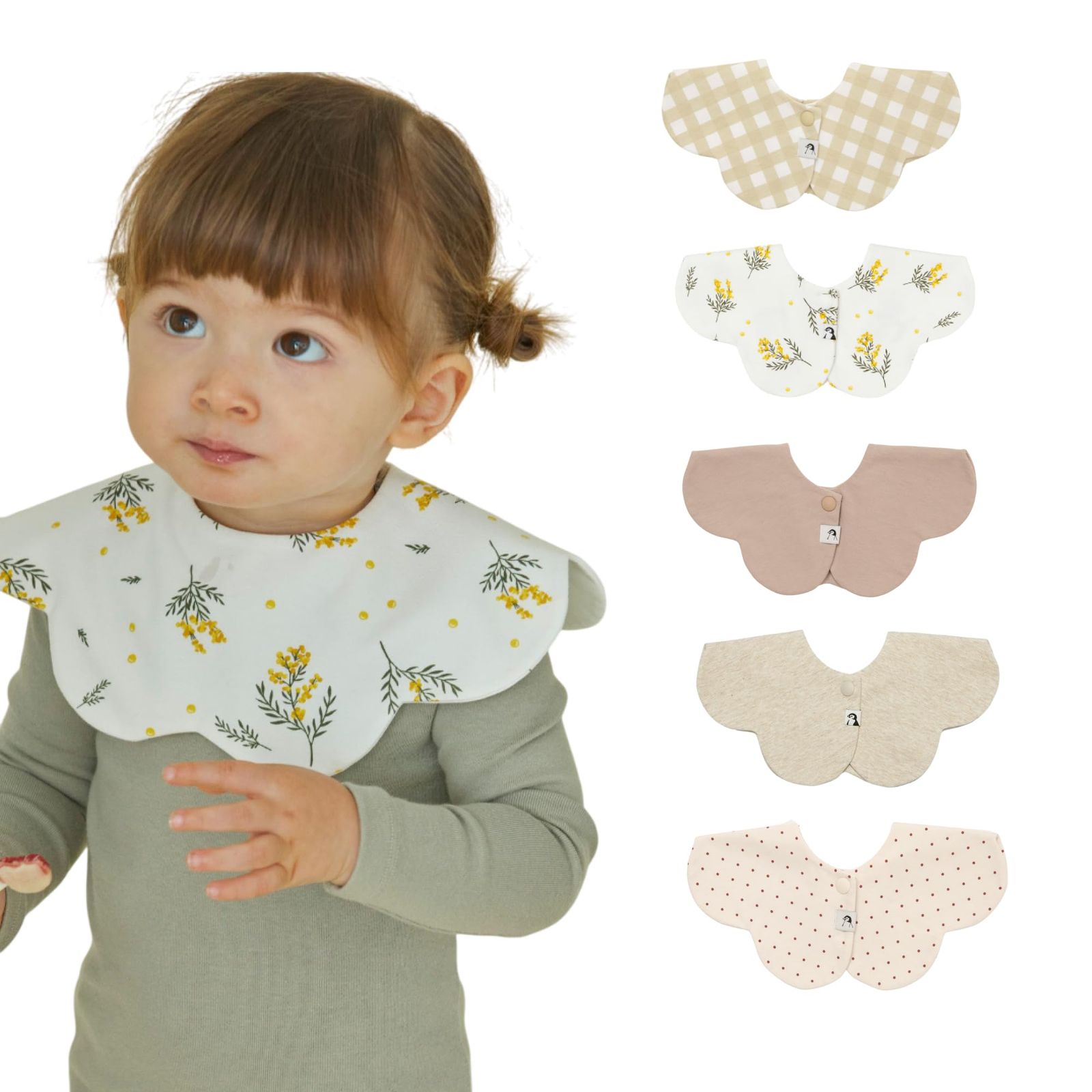 新品 [Konny] コニーベビースタイ 5枚セット Baby Bib 360°ローリング 