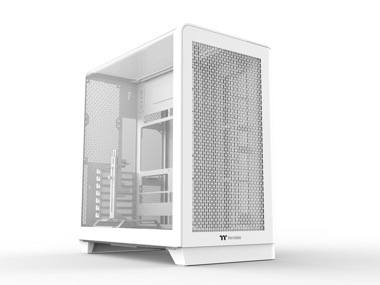 新品 Thermaltake View 390 Air Snow 120mmファン 2基搭載 湾曲強化ガラス ミドルタワー ATX PCケース ホワイト CA-11F-00M6WN-00 CS9277