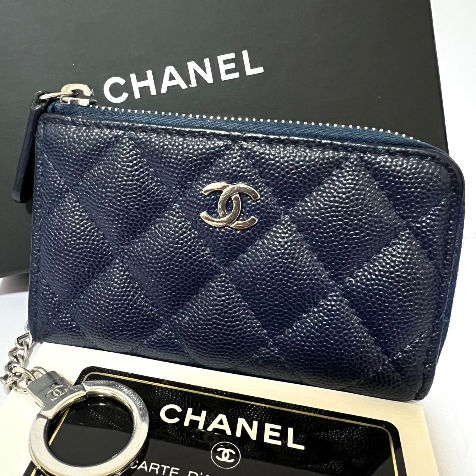 CHANEL シャネル　キャビア ケース キーリング　31番台 CHANEL シャネル キャビア ケース キーリング 31番台 CHANEL シャネル