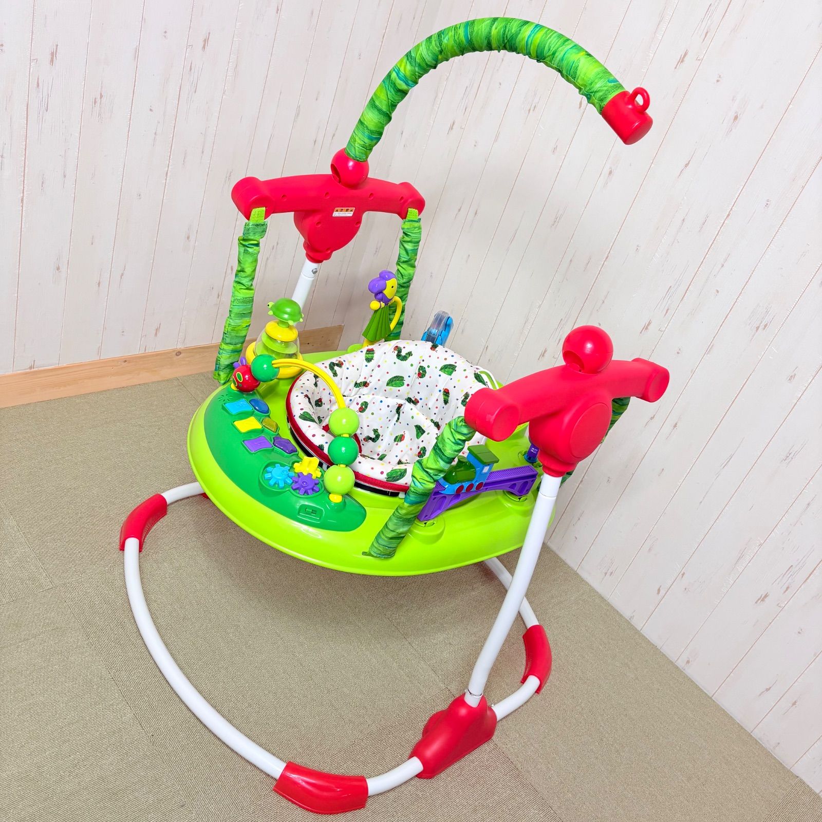 使用少・美品】日本育児 はらぺこあおむし アクティビティジャンパー 