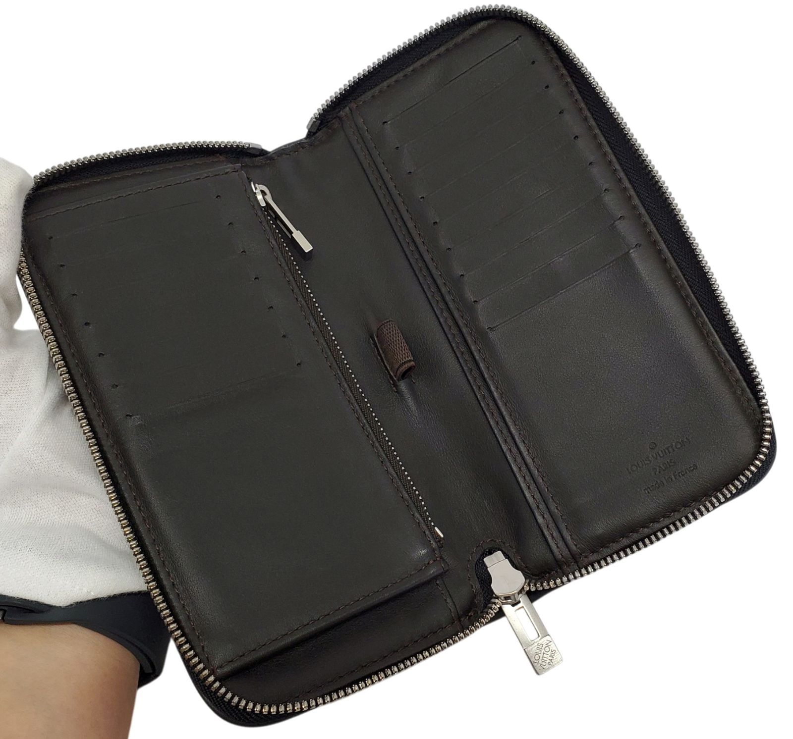 ほぼ未使用【ルイヴィトン】ダミエジェアン ロンジッペ M93546 