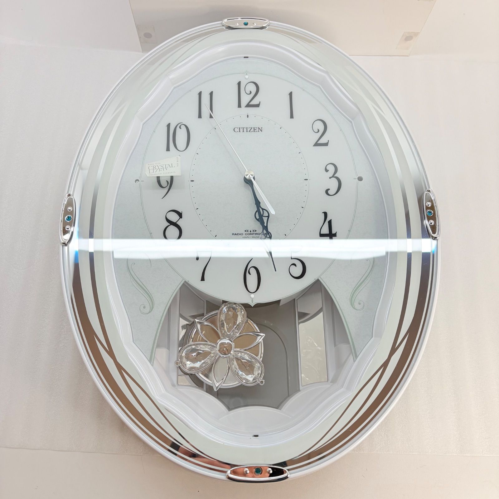 CITIZEN　シチズン パルミューズM474 電波掛時計 振り子メロディ時計 動作確認済】シチズン 電波掛け時計 パルミューズエルフN メロディ