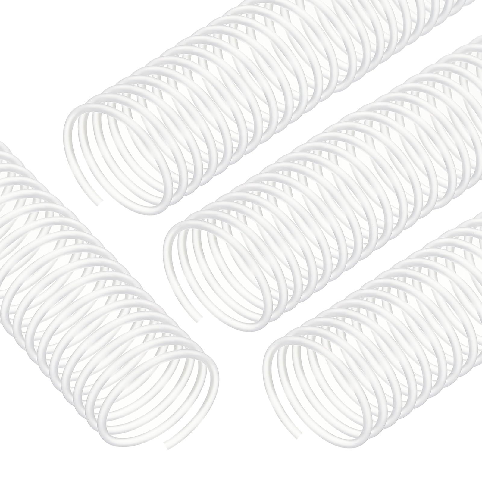 新品 PATIKIL 50パック プラスチック 螺旋 バインディング コイル 28mm(1-1/8) バインディング コイル 210枚 対応 螺旋 バインダー リング 4:1 ピッチ 事務所 教室 用 クリア