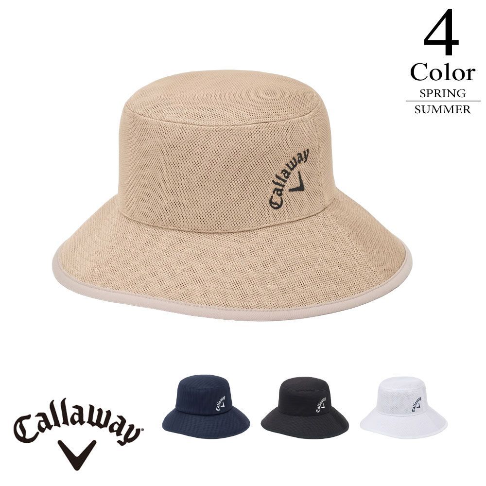 キャロウェイ ゴルフ 後ろ下がり変形ブリムかざあなメッシュハット c26191219 【FREE：レディース】Callaway キャロウエイ ゴルフ 帽子 レディース【2026春夏】【メール便】