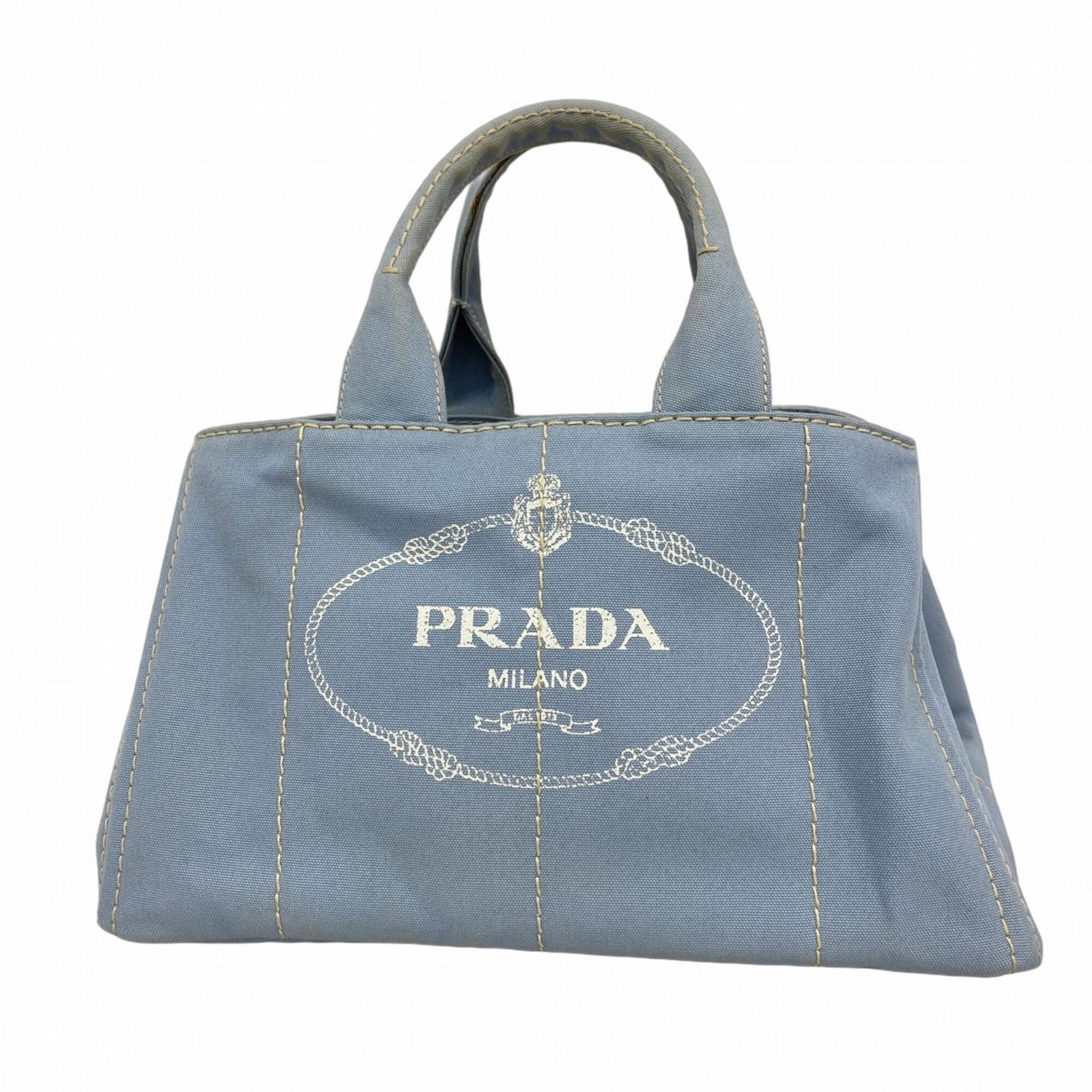 プラダ(Prada) プラダ トートバッグ カナパ キャンバス ブルー