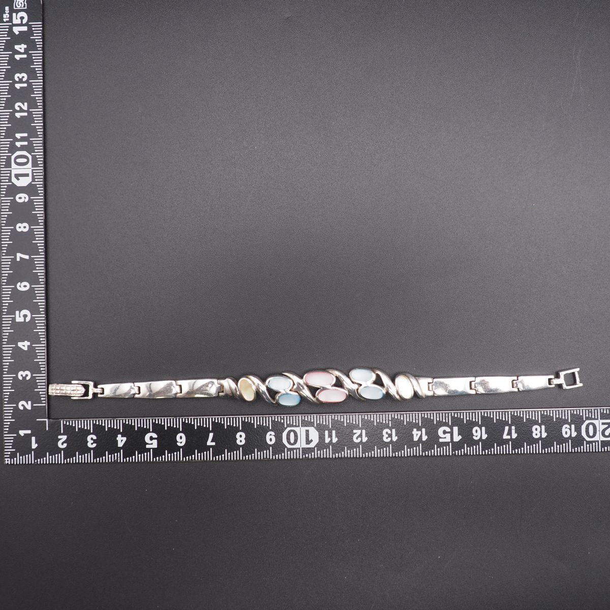 S891 シェル 925刻印 ブレスレット インレイ マルチカラー デザイン 
