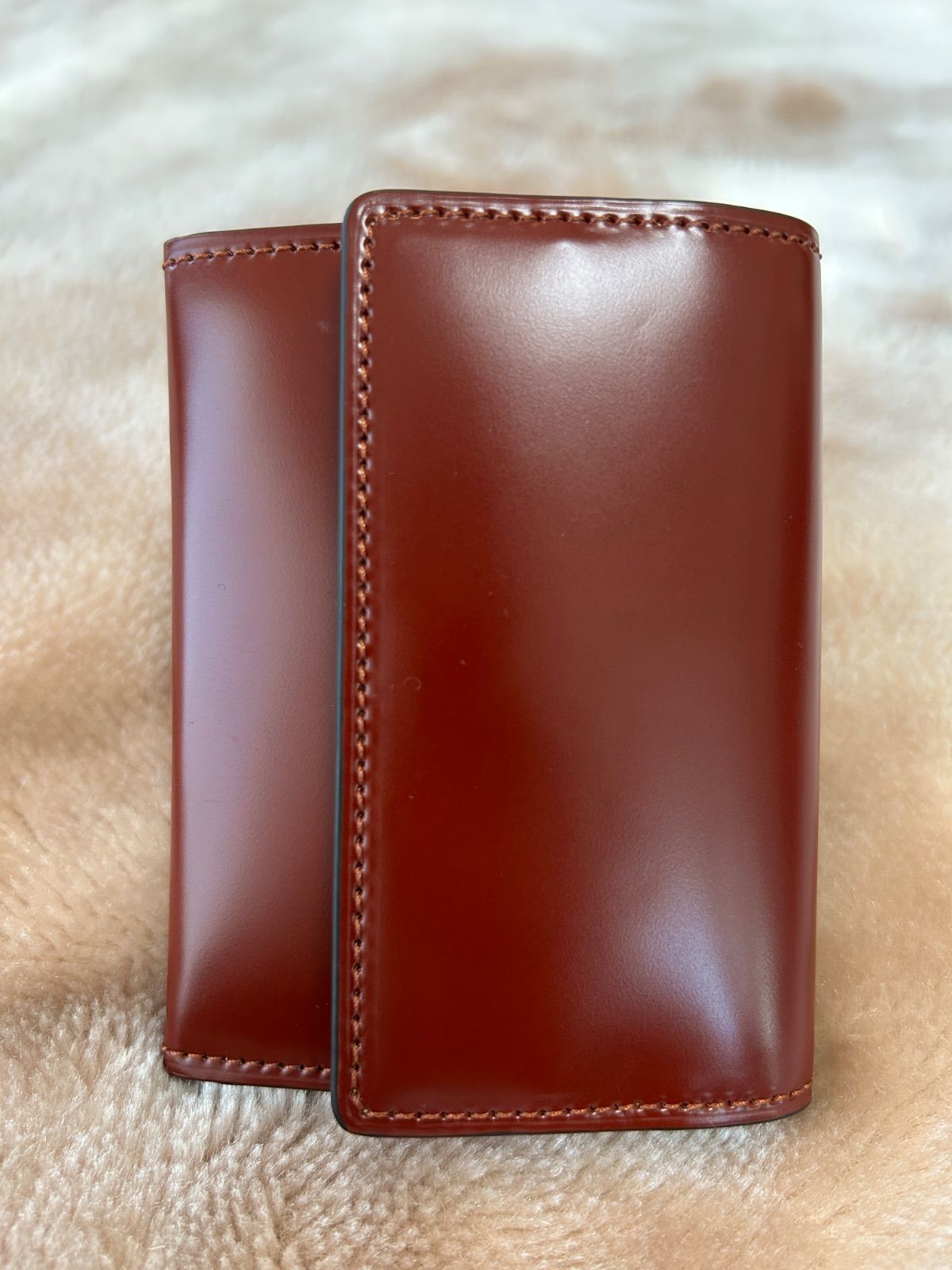 ソメスサドルSOMES SADDLEカード入れ付きケースカード入れ有小銭入れスリムウォレットコンパクトウォレットミニ財布 折りたたみ財布さいふサイフダークブラウン焦げ茶色コードバン馬尻革冊子専用箱日本製国産国内製メイドインジャパンmadeinjapan ソメスサドルSOMES SADDLEカード入れ付きコインケースカード入れ有小銭