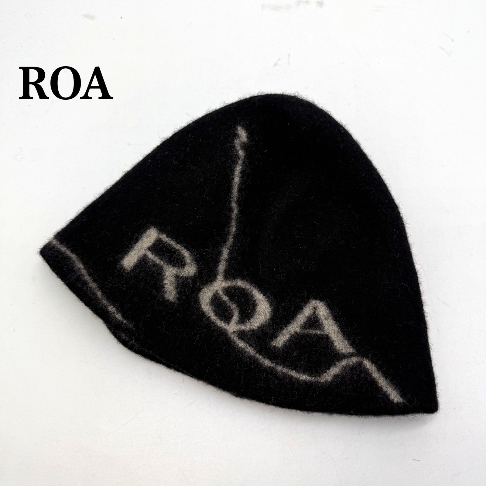 ROA HIKING Y2K STYLE KNIT CAP BEANIE LOAR HIKING LOGO KNIT CAP BEANIE WOOL POPULAR TECH GRUNGE