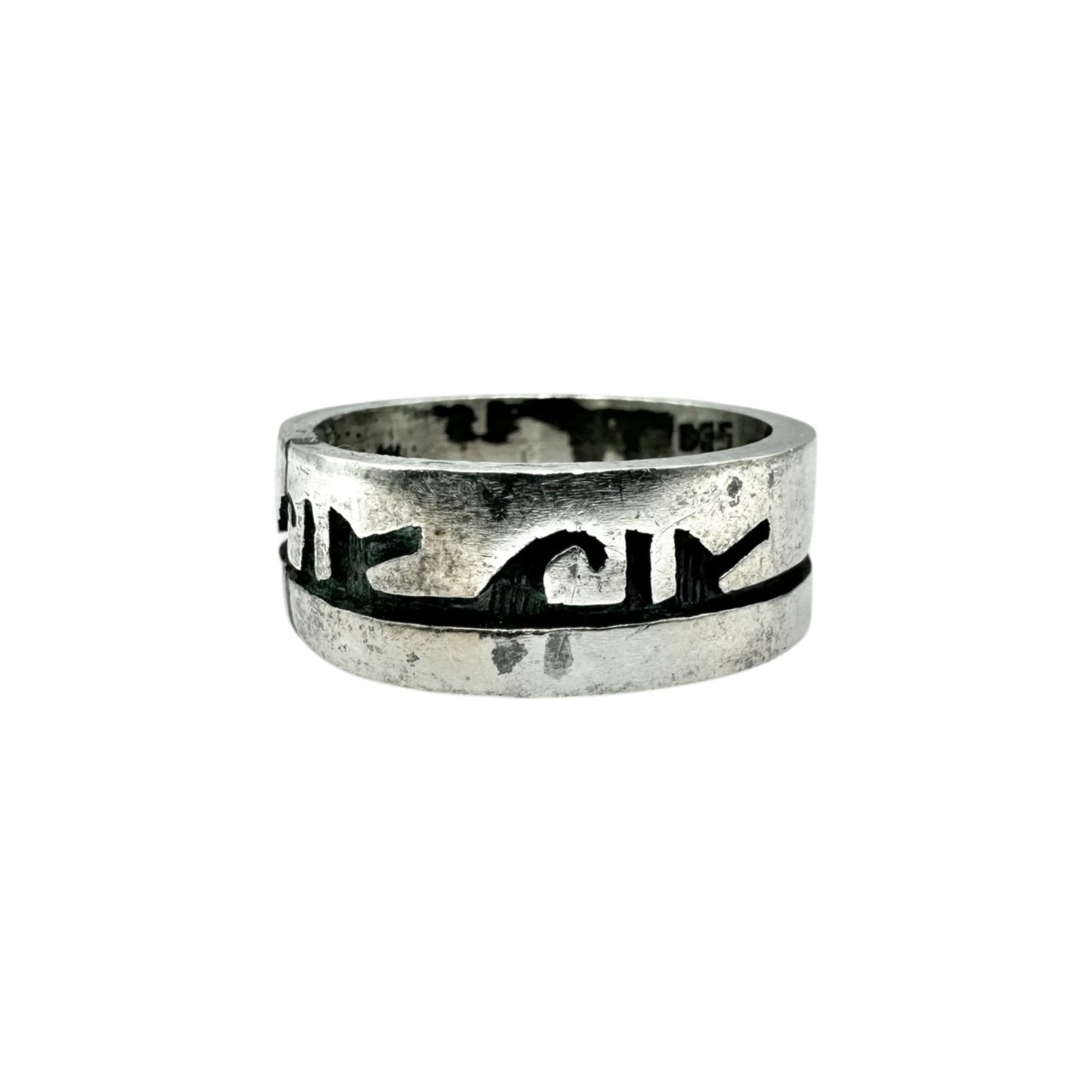 無骨な存在感】STERLING トライバル Silver 925 刻印 90s Vintage 