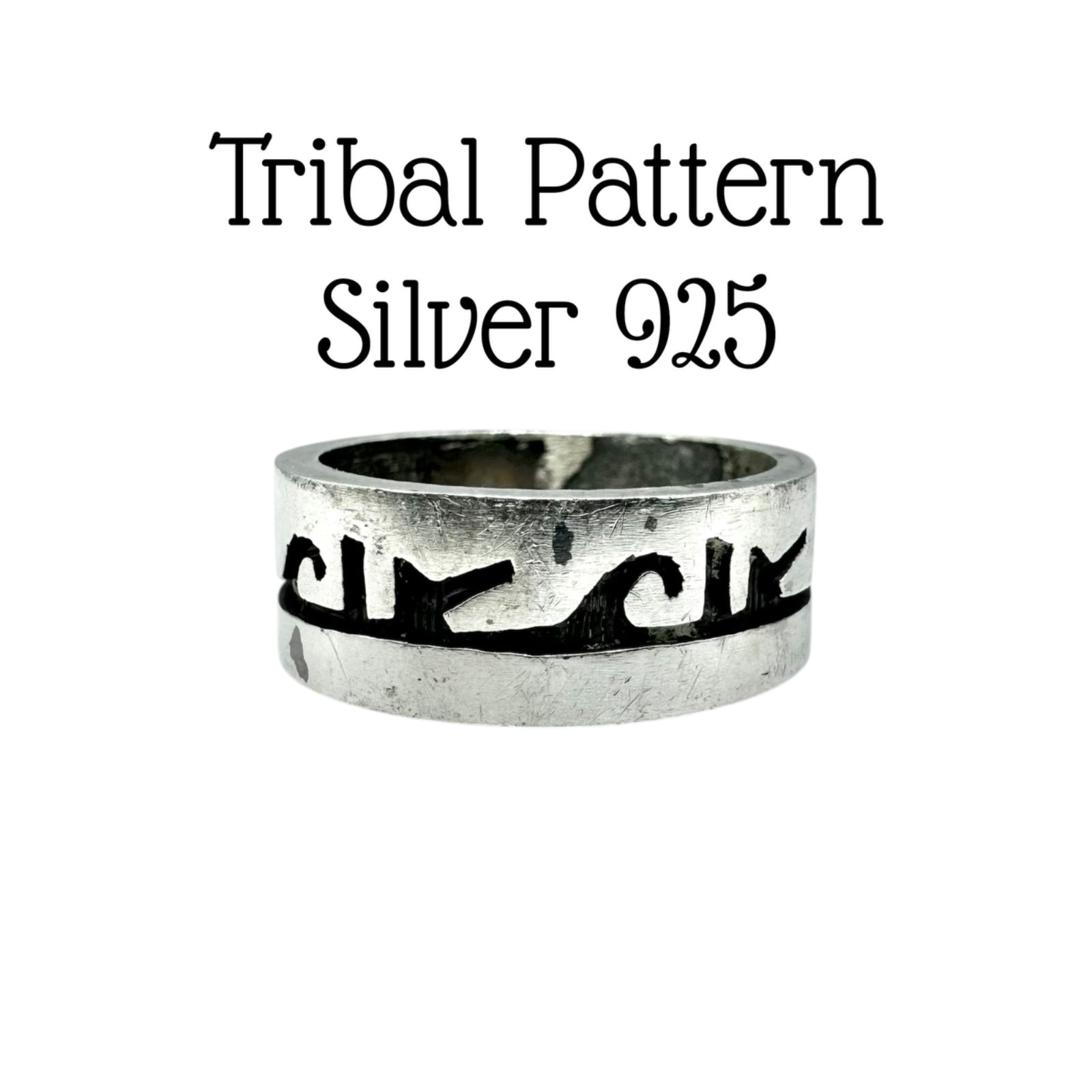 無骨な存在感】STERLING トライバル Silver 925 刻印 90s Vintage 