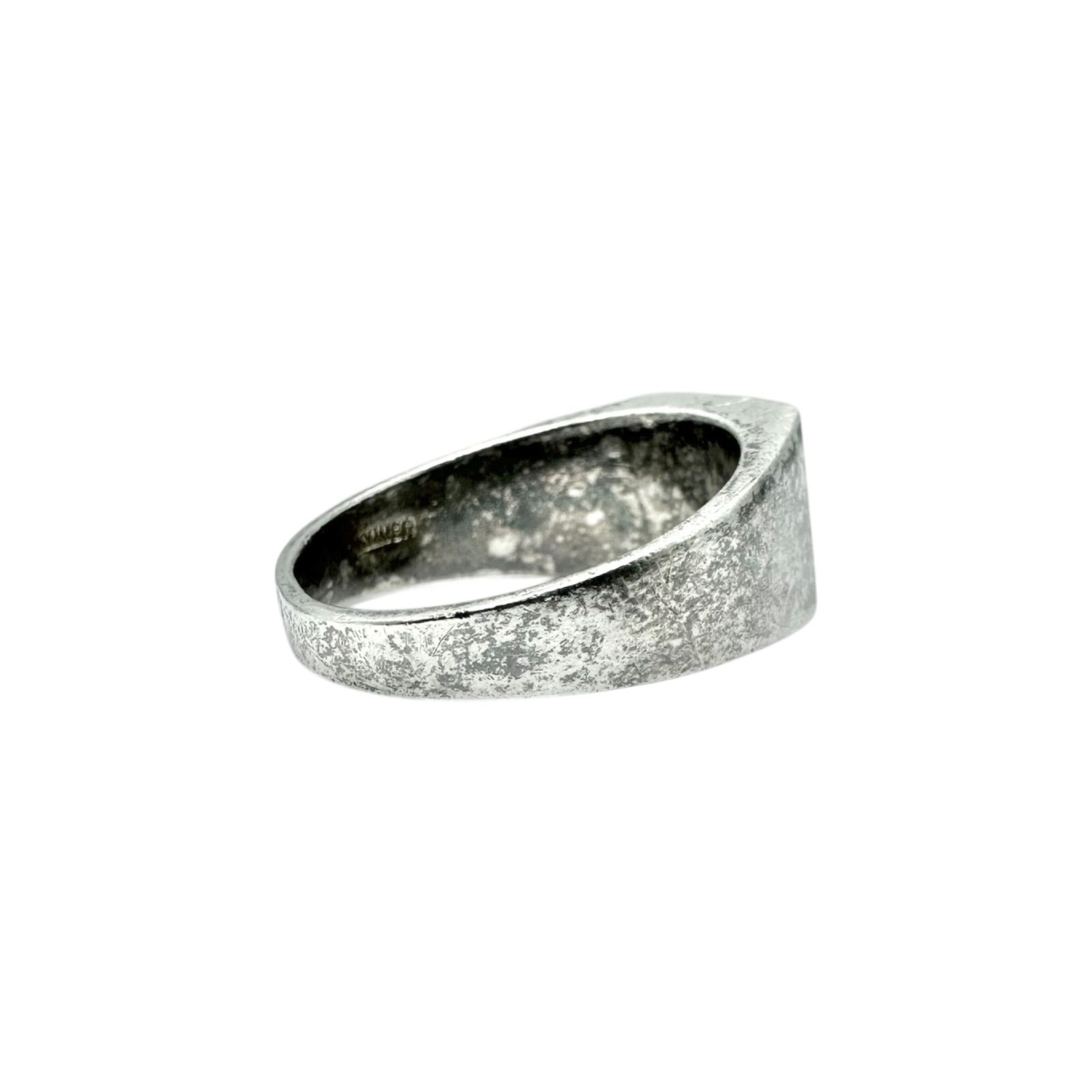 静謐な黒】ブラックオニキス シグネット Silver 925 刻印 00s Vintage 