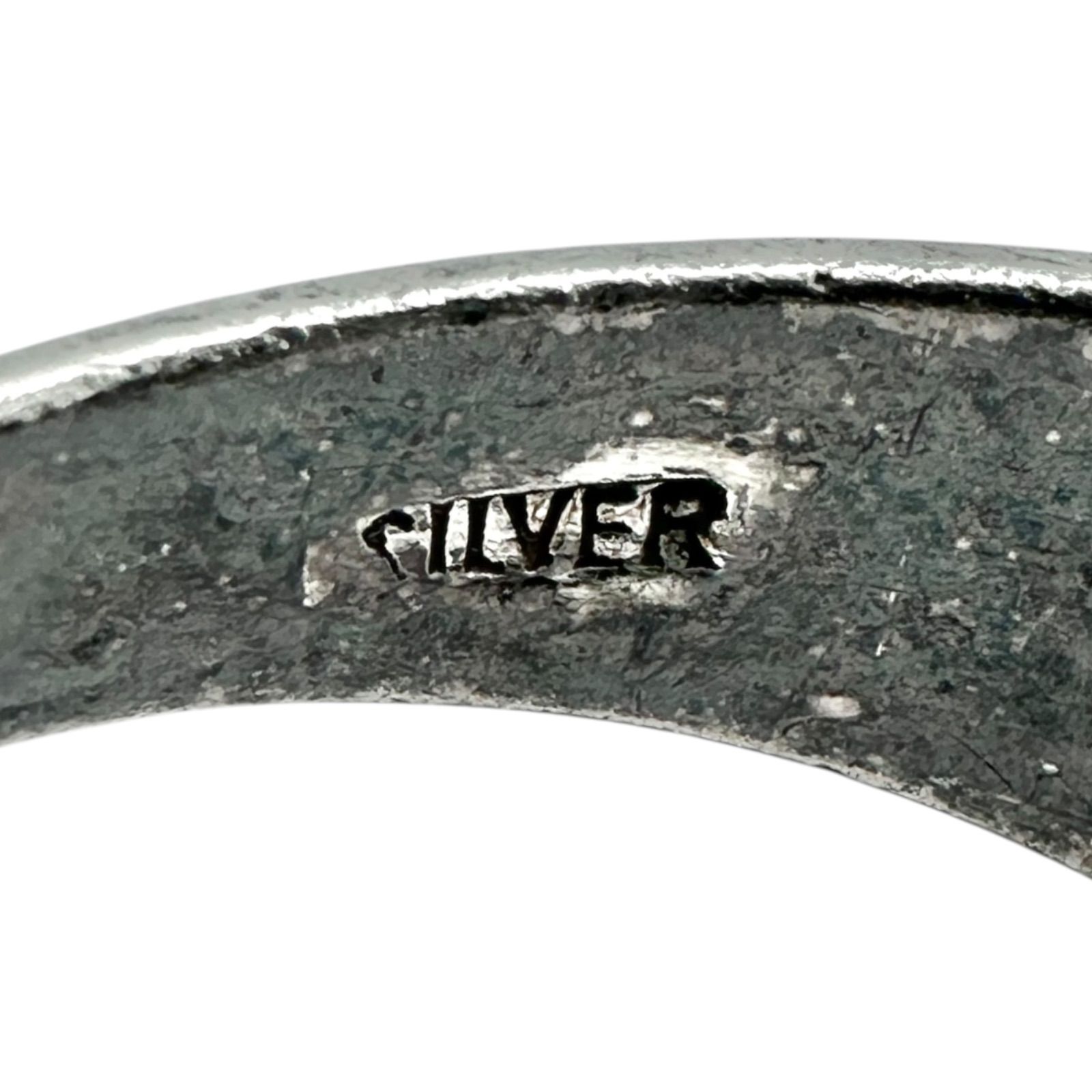 静謐な黒】ブラックオニキス シグネット Silver 925 刻印 00s Vintage 