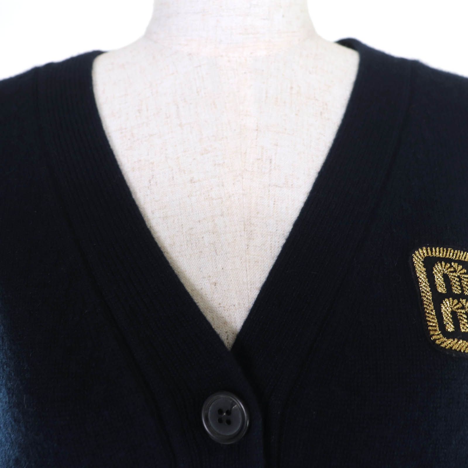極美品☆MIUMIU ミュウミュウ 2023年製 MMF865 カシミヤ100％ ロゴ