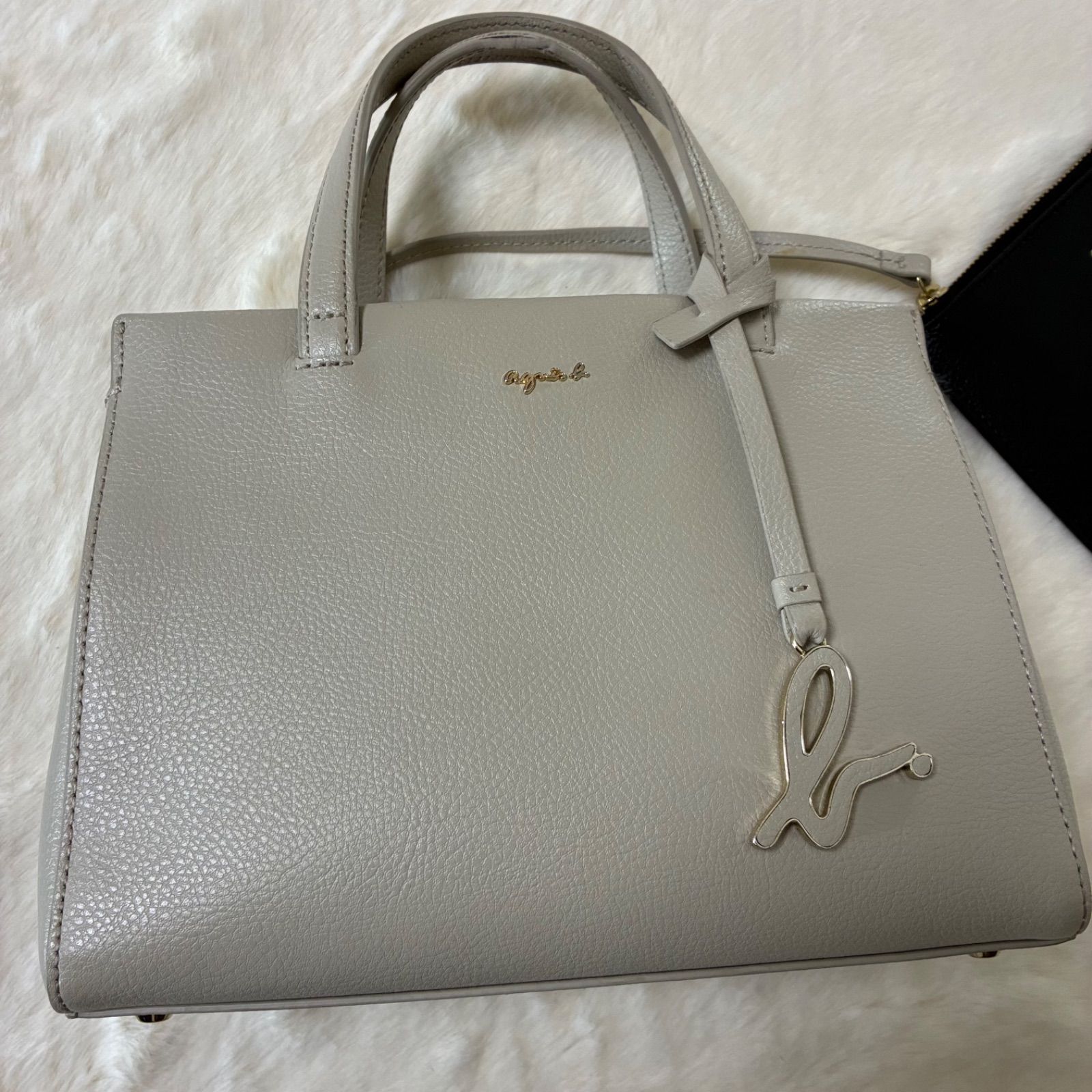 アニエスベー agnes.b sophie2way ミニトートバッグ グレージュ 