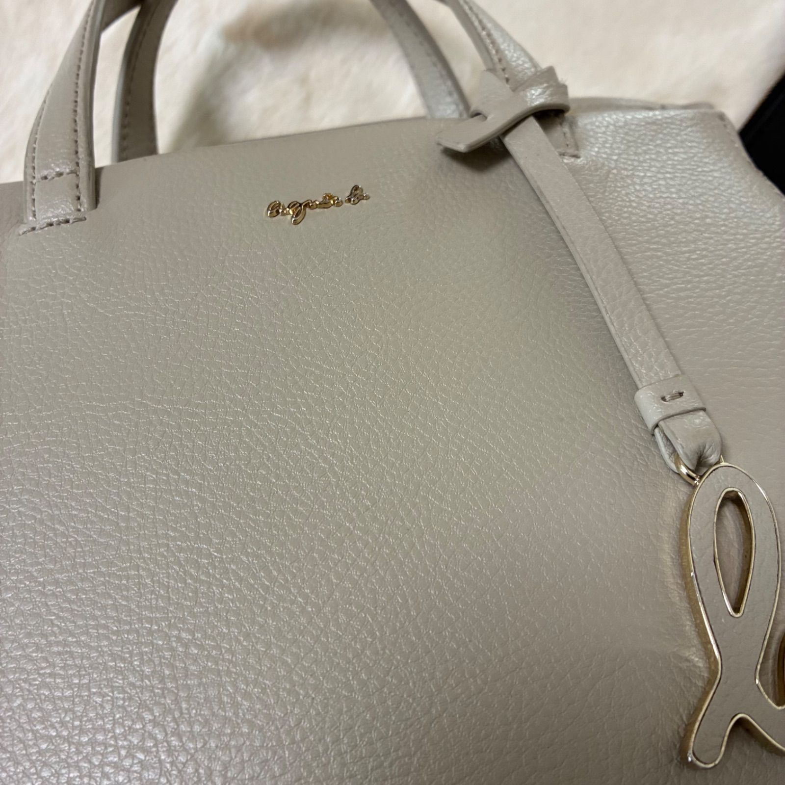 アニエスベー agnes.b sophie2way ミニトートバッグ グレージュ 