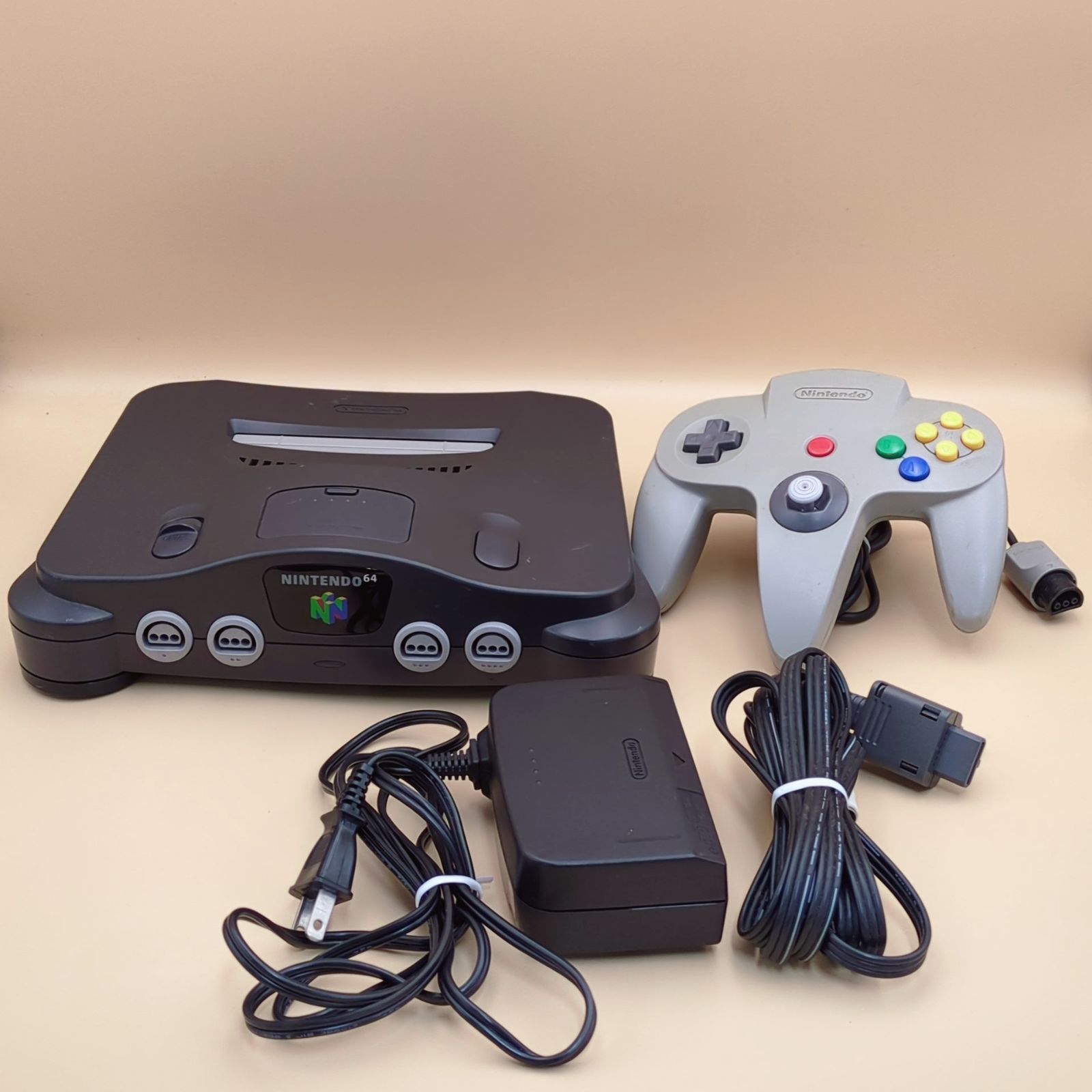 D31214】（中古品）NINTENDO64 本体セット コントローラー ACアダプタ 