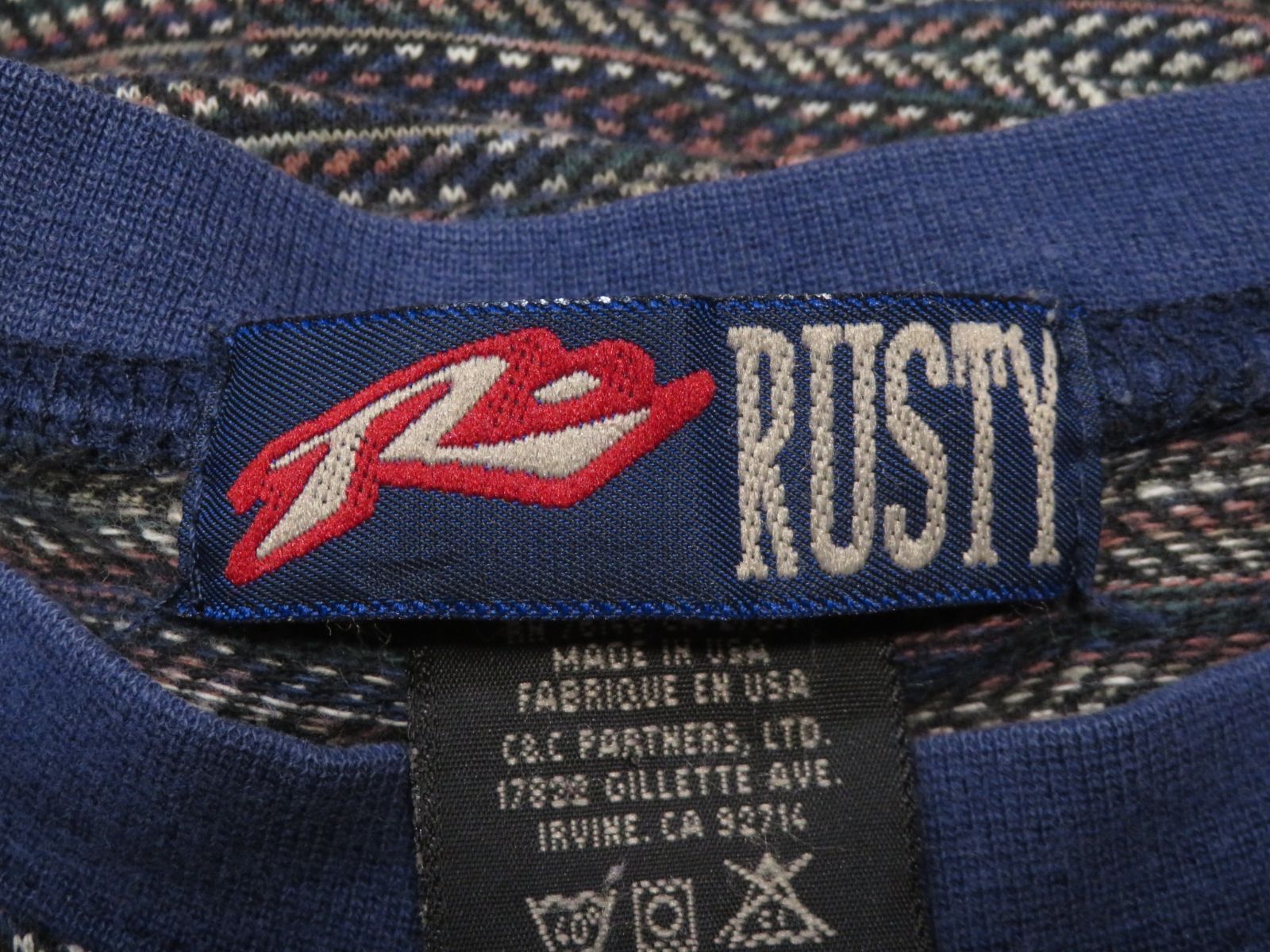 ️️ USA製 Lサイズ RUSTY ラスティ 1990s ビンテージ オールド サーフ 